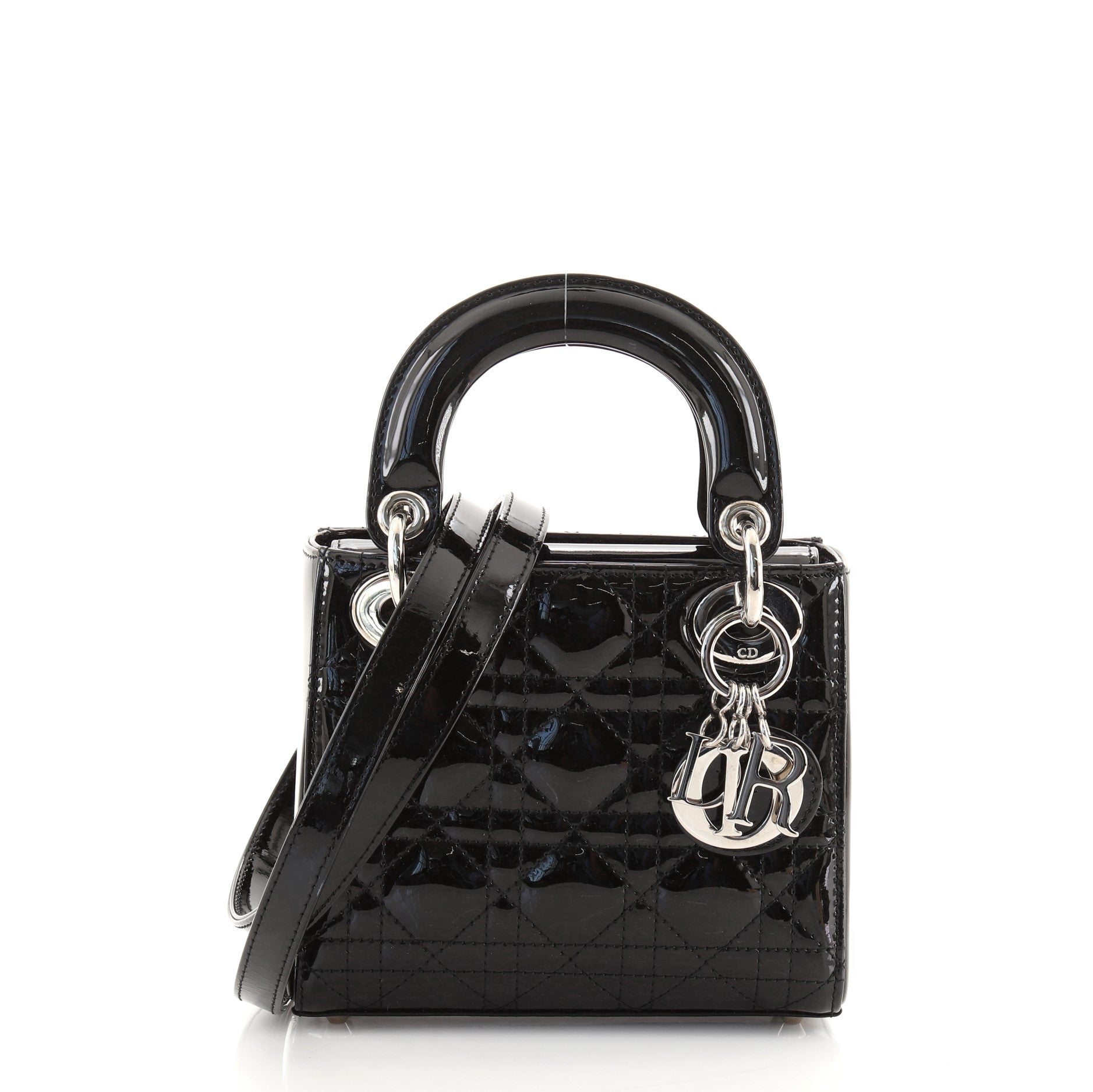 Lady Dior Bag Cannage Quilt Patent Mini