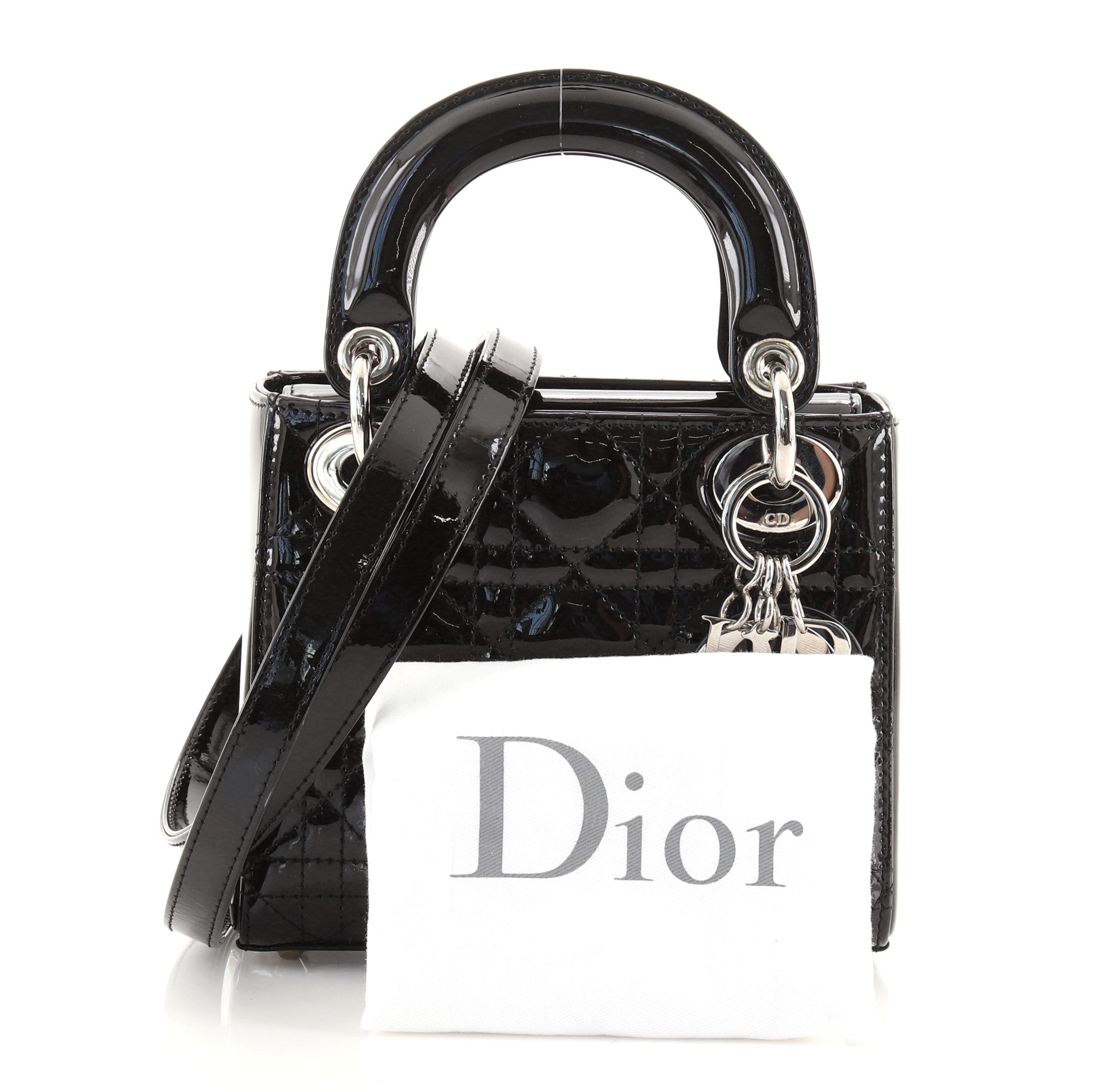 Lady Dior Bag Cannage Quilt Patent Mini