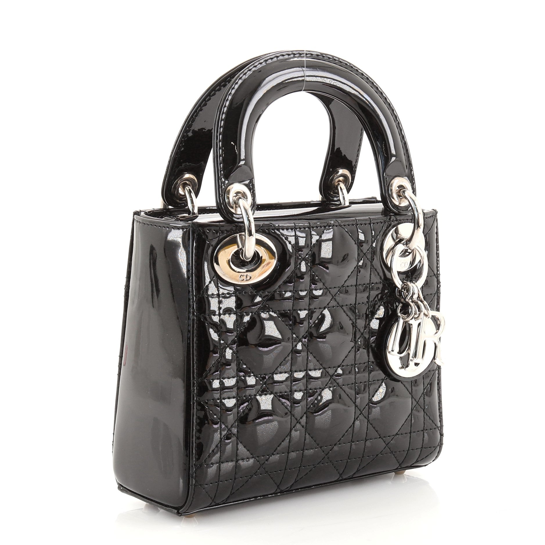 Lady Dior Bag Cannage Quilt Patent Mini