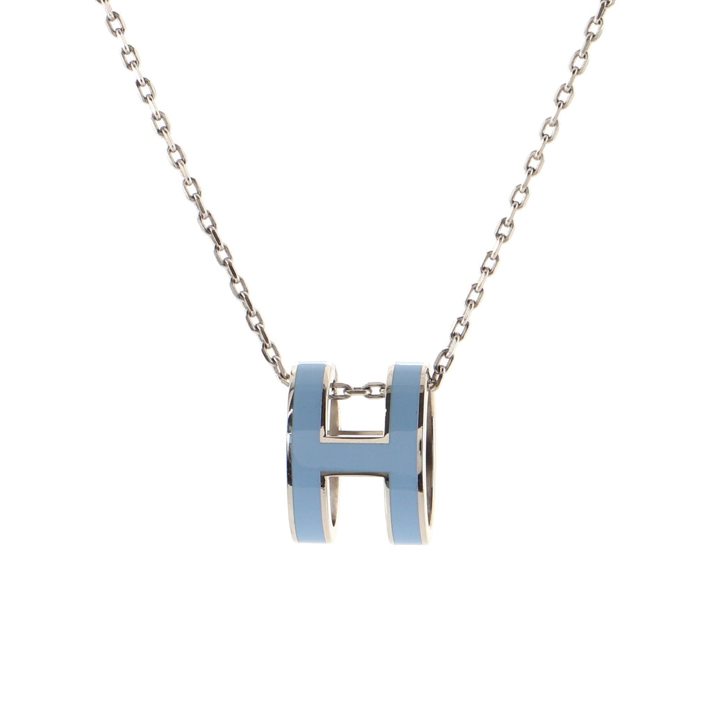 Pop H Pendant Necklace Metal and Enamel