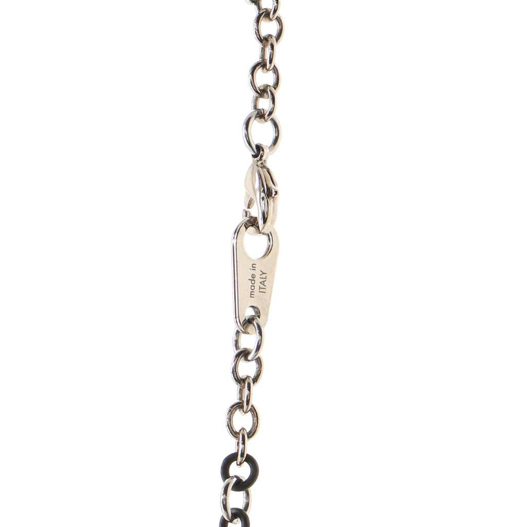 Pin Lock Chain Necklace Metal with Monogram Eclipse Canvas