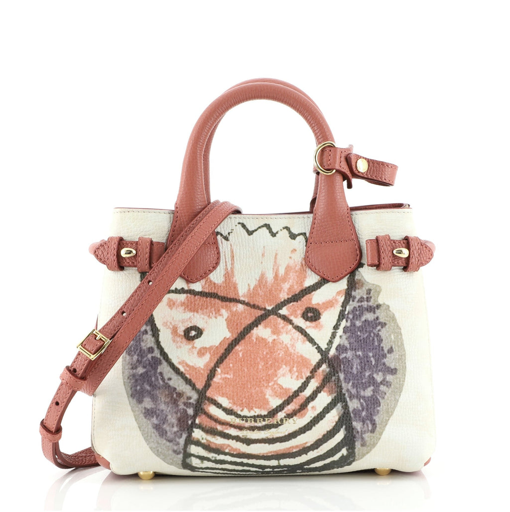 Banner Tote Printed Leather and House Check Canvas Mini