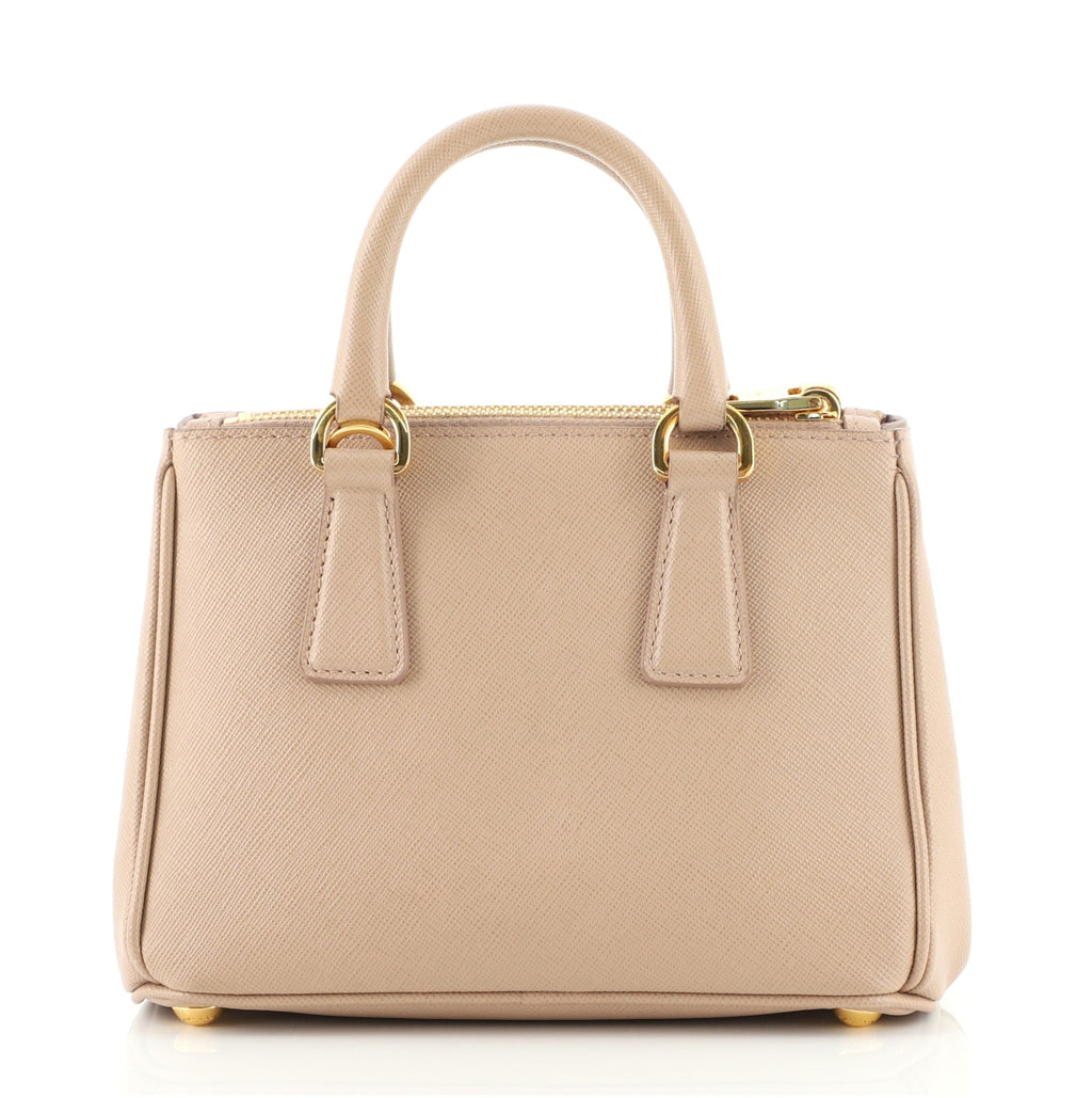 Galleria Double Zip Tote Saffiano Leather Mini