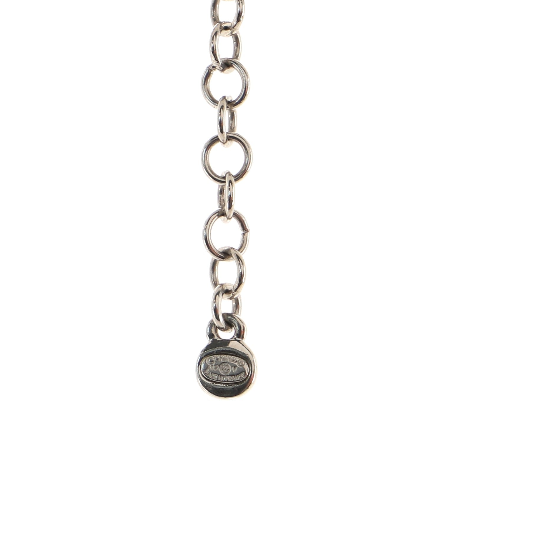 CC Cluster Pendant Necklace Crystal Embellished Metal