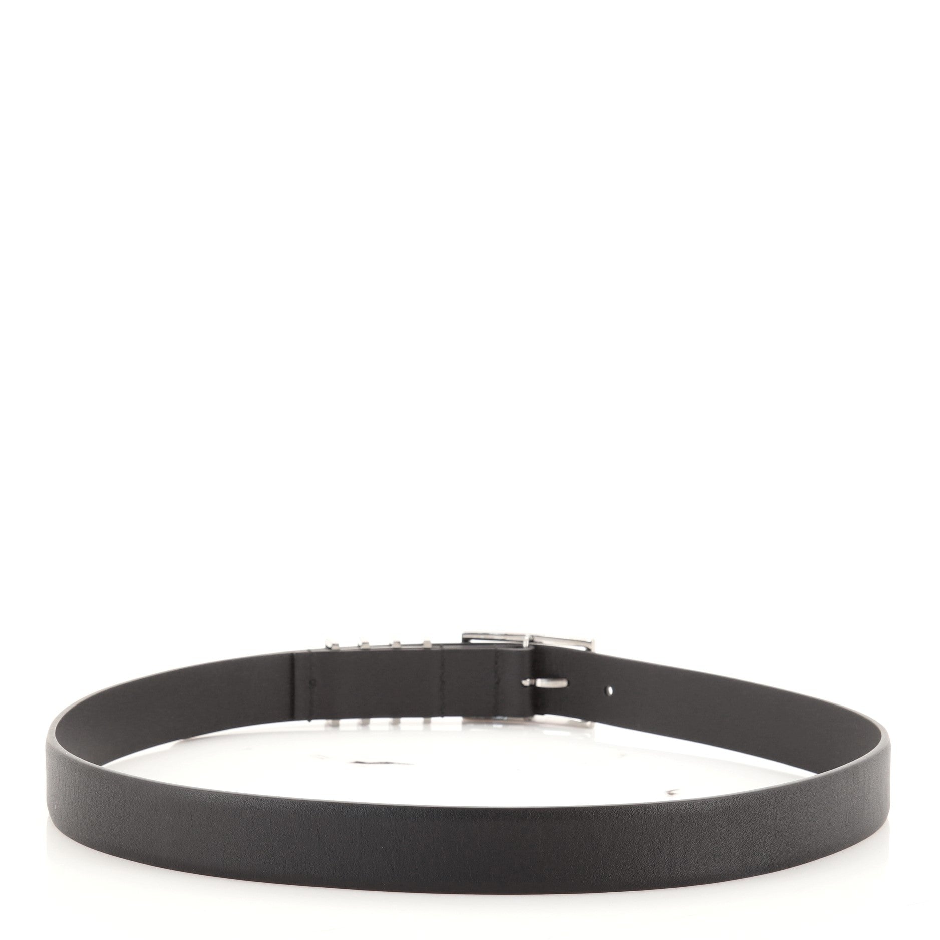 CC Belt Leather with Crystal Embellished Metal Medium 38