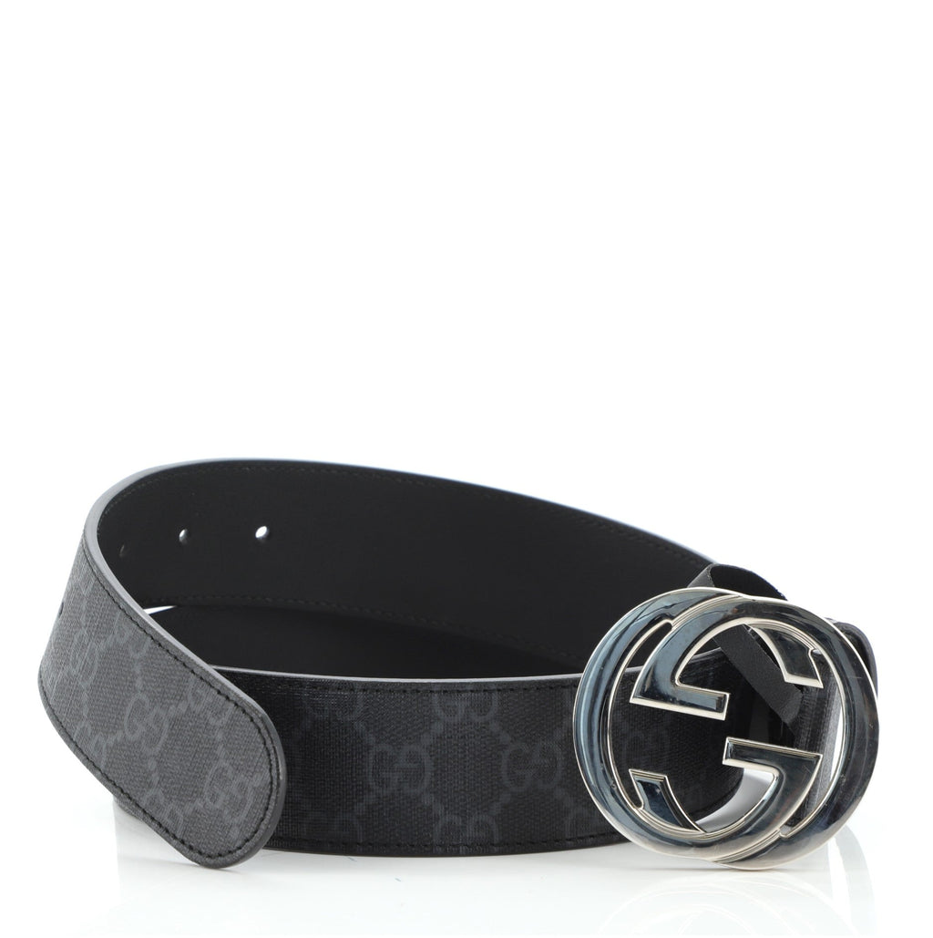 Interlocking G Belt GG Coated Canvas Wide 85