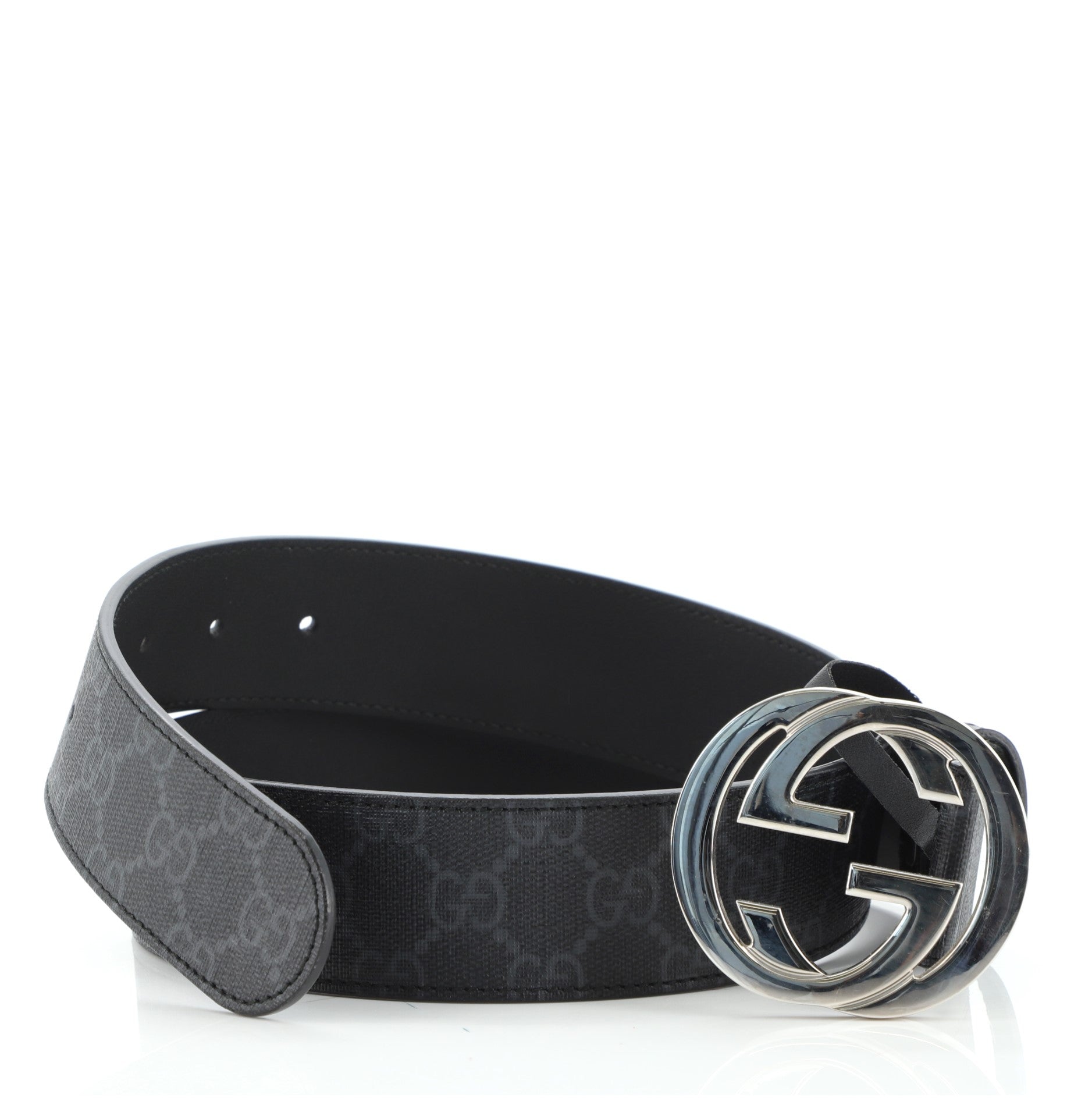 Interlocking G Belt GG Coated Canvas Wide 85