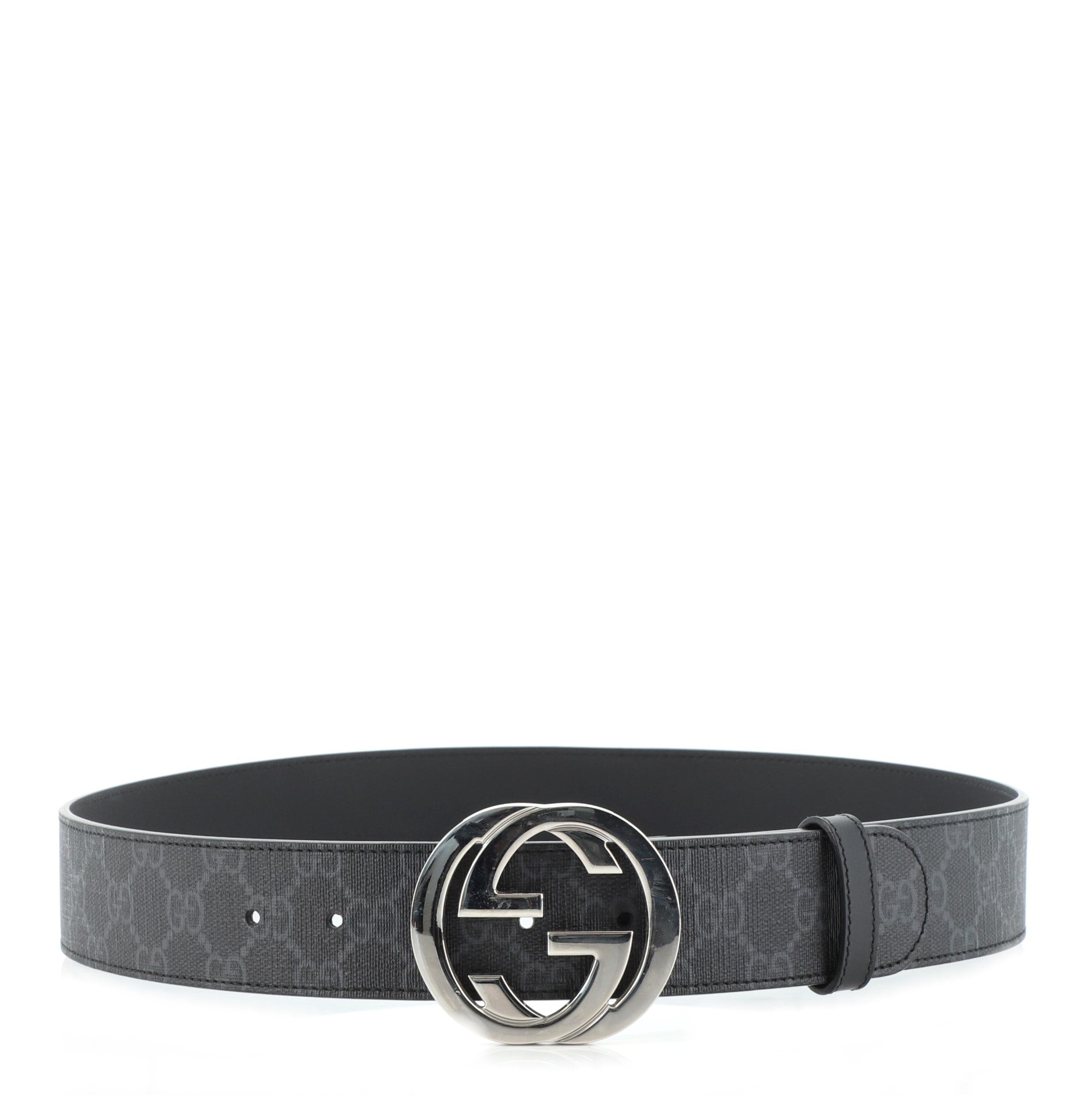 Interlocking G Belt GG Coated Canvas Wide 85