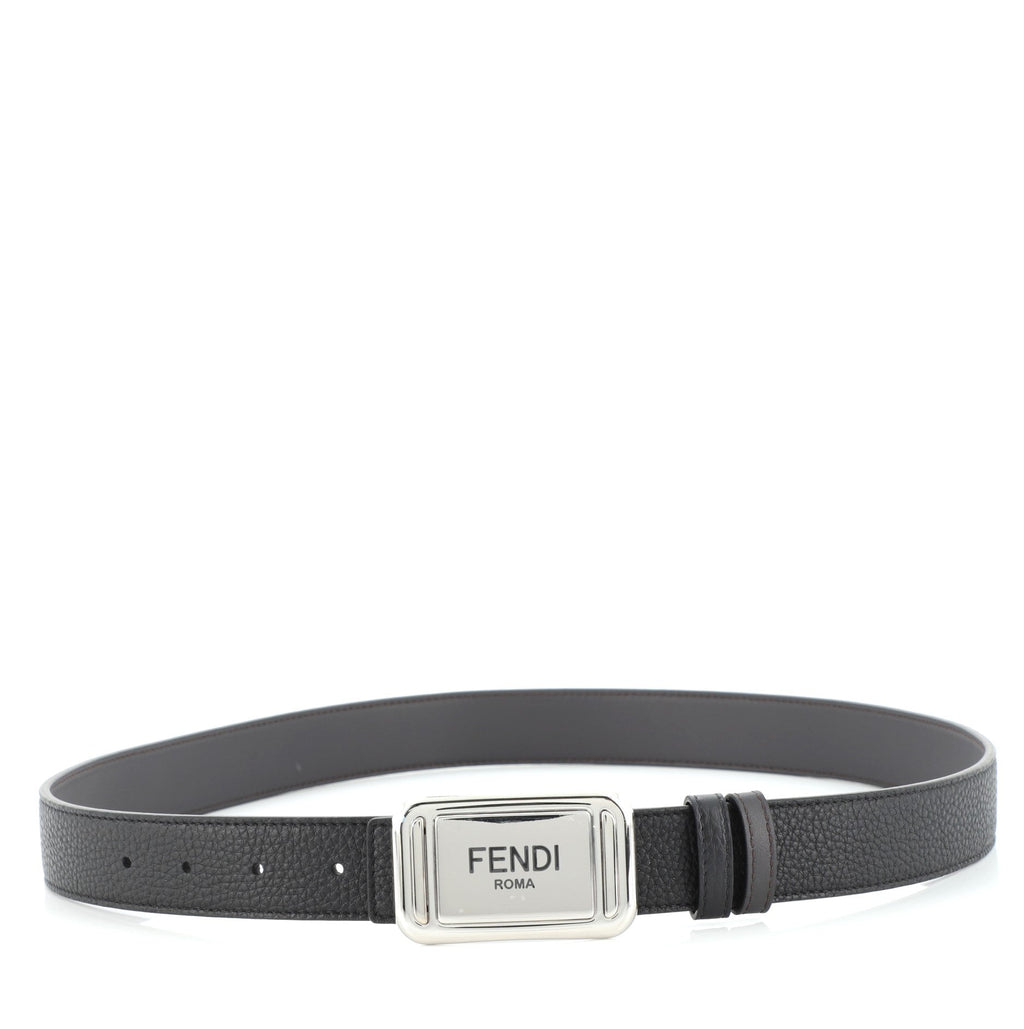 Logo Buckle Reversible Belt Leather Thin 95
