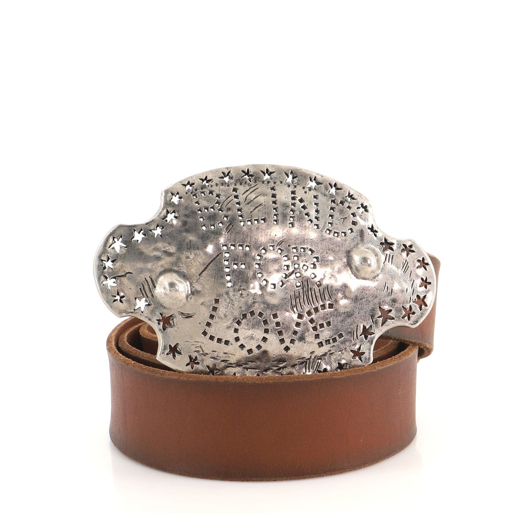 Blind for Love Oval Buckle Belt Leather with Metal Medium 95