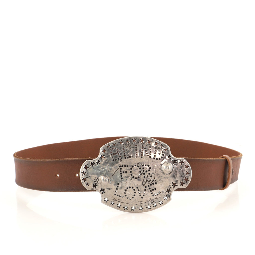 Blind for Love Oval Buckle Belt Leather with Metal Medium 95