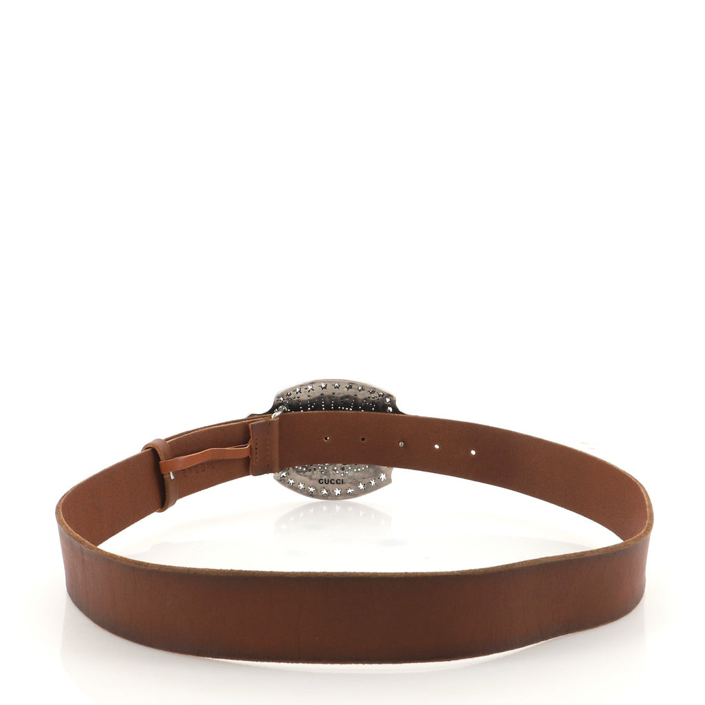 Blind for Love Oval Buckle Belt Leather with Metal Medium 95