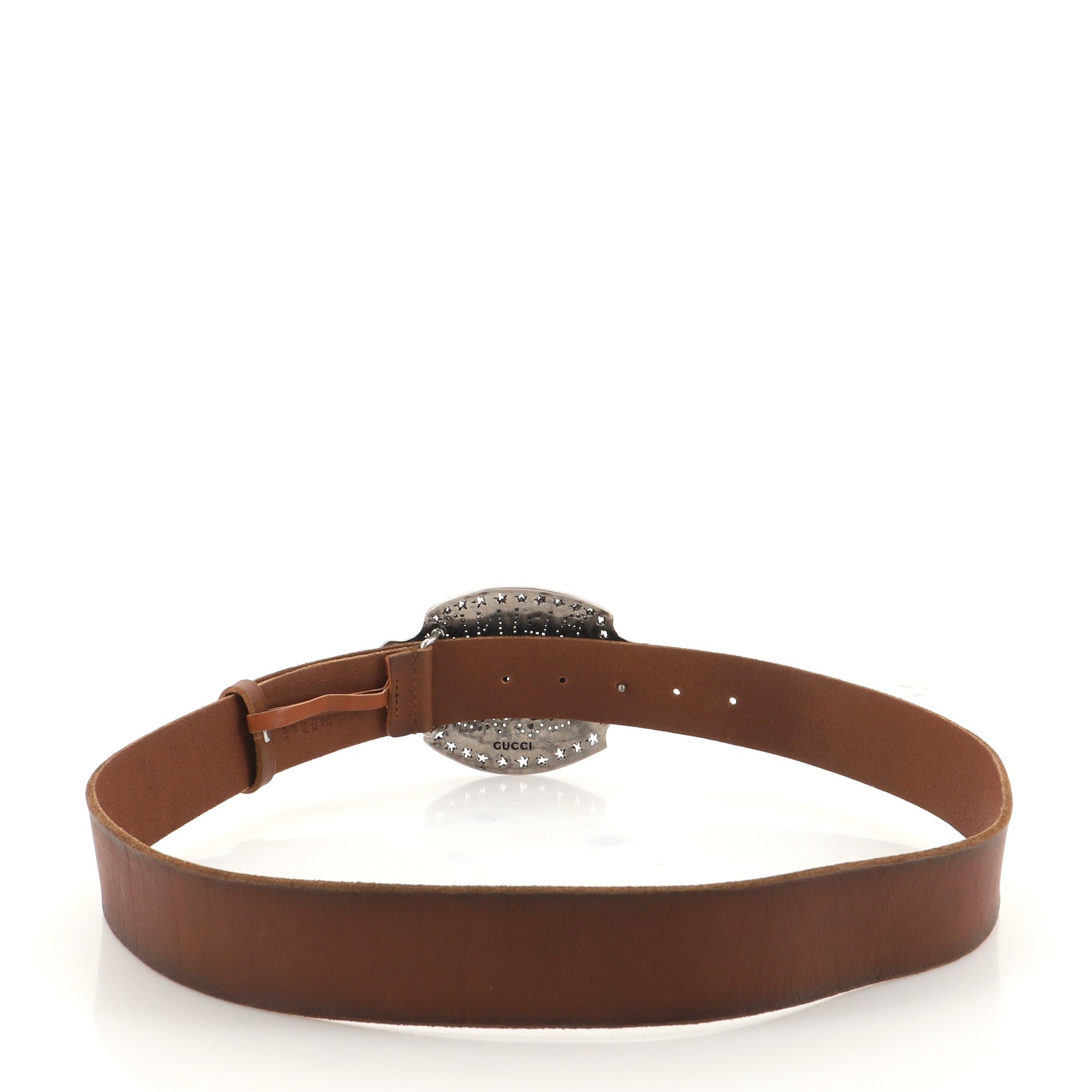 Blind for Love Oval Buckle Belt Leather with Metal Medium 95