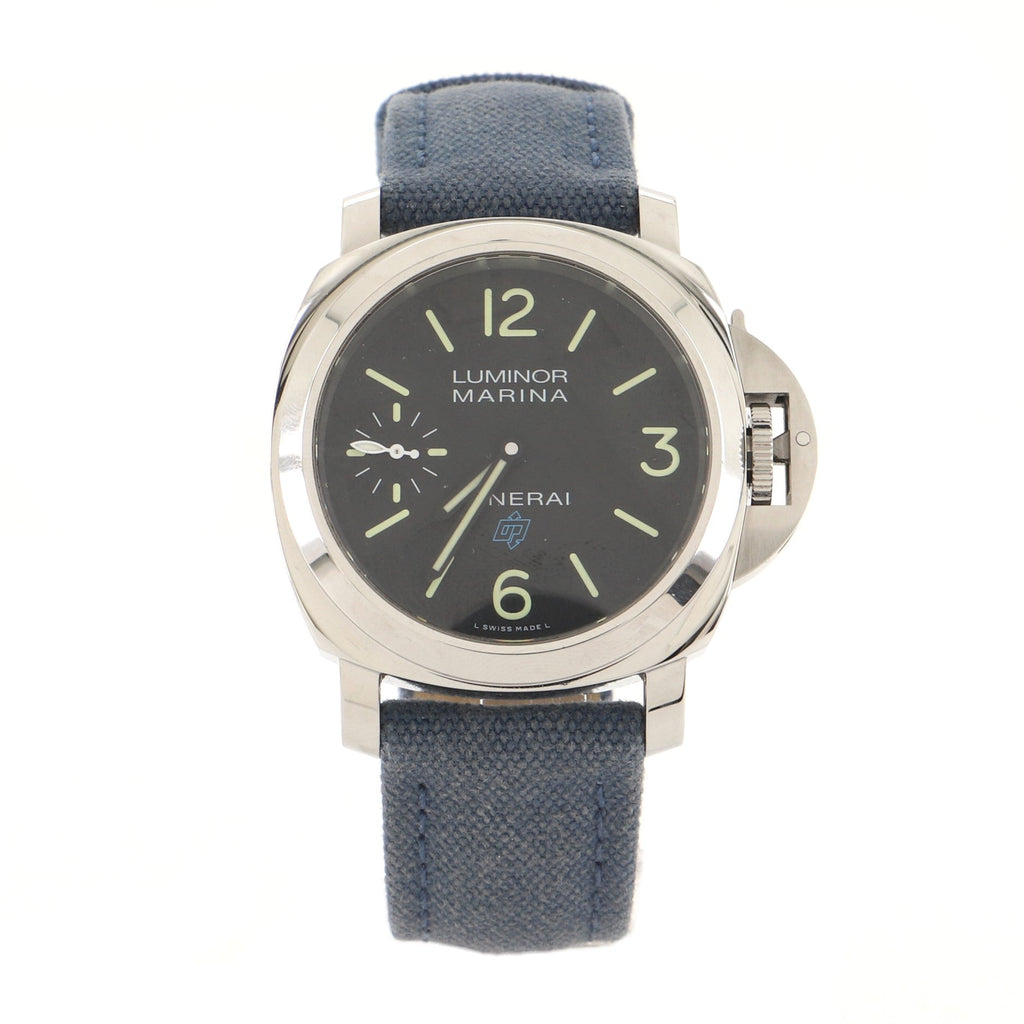 Luminor Marina Logo Manual Watch Stainless Steel and Canvas 44
