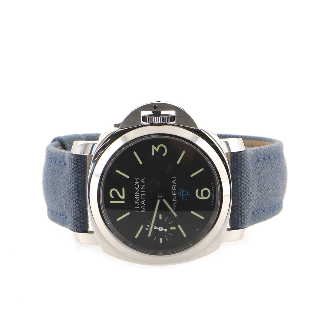 Luminor Marina Logo Manual Watch Stainless Steel and Canvas 44