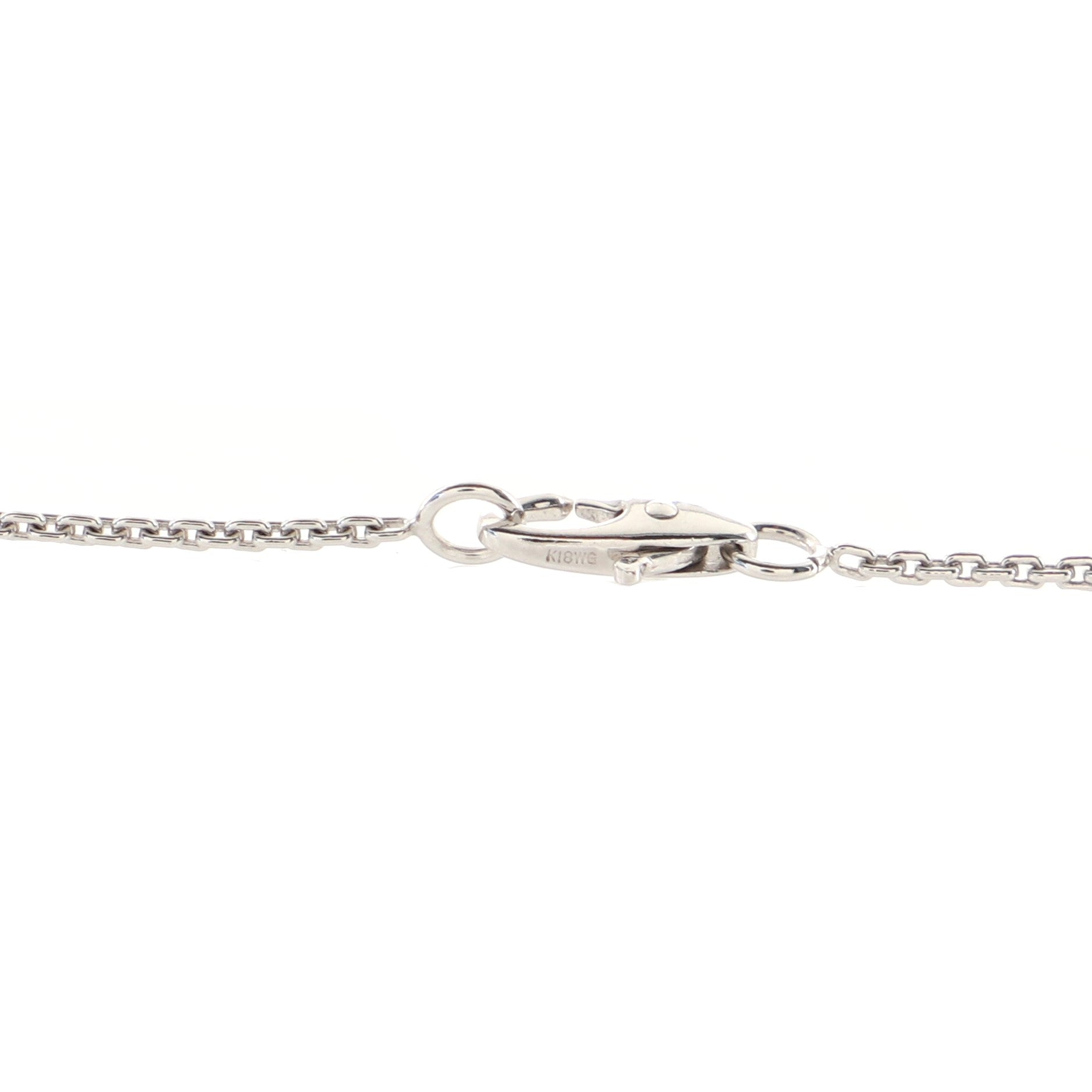 LV Volt Pendant Necklace 18K White Gold with Diamond Small