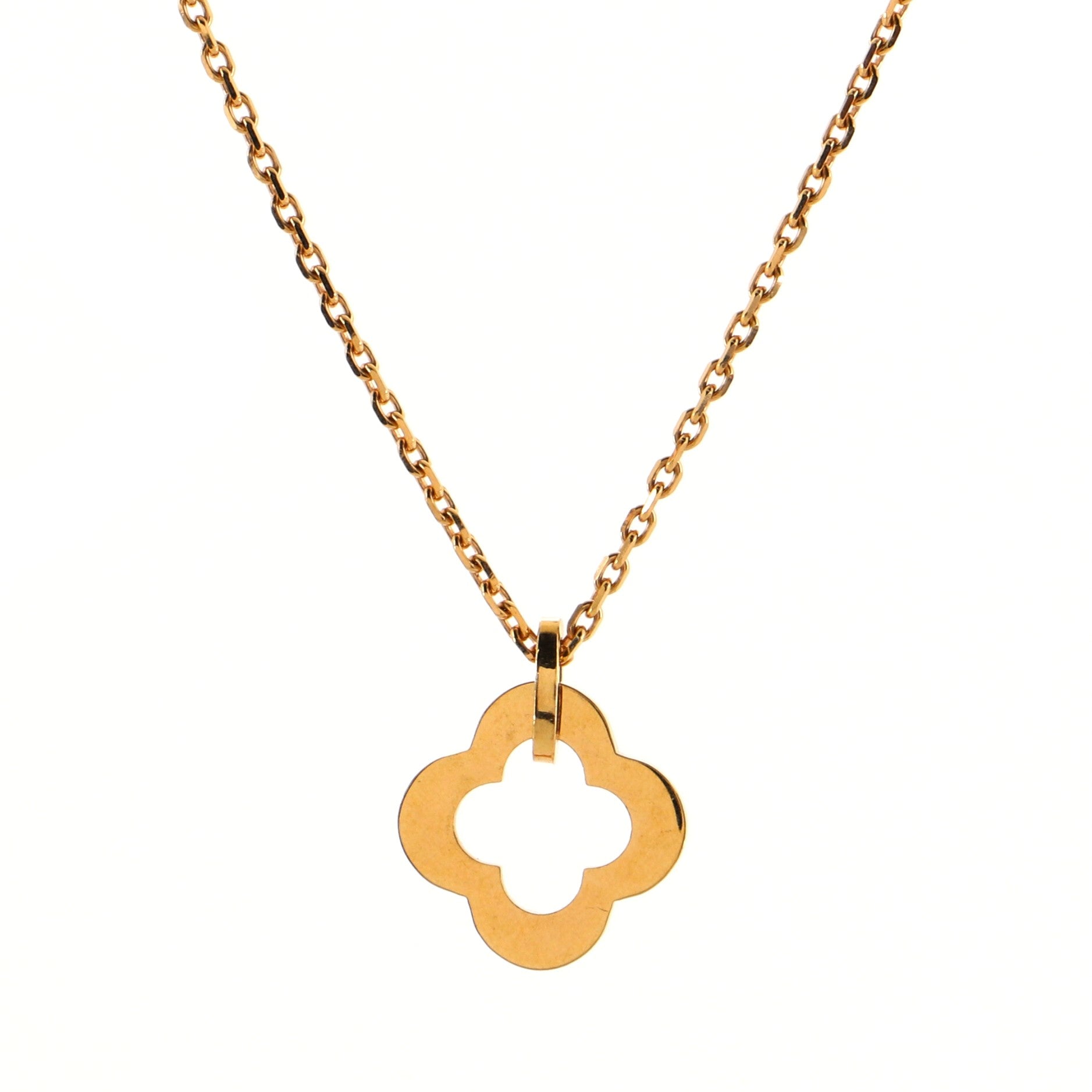 Byzantine Alhambra Pendant Necklace 18K Yellow Gold
