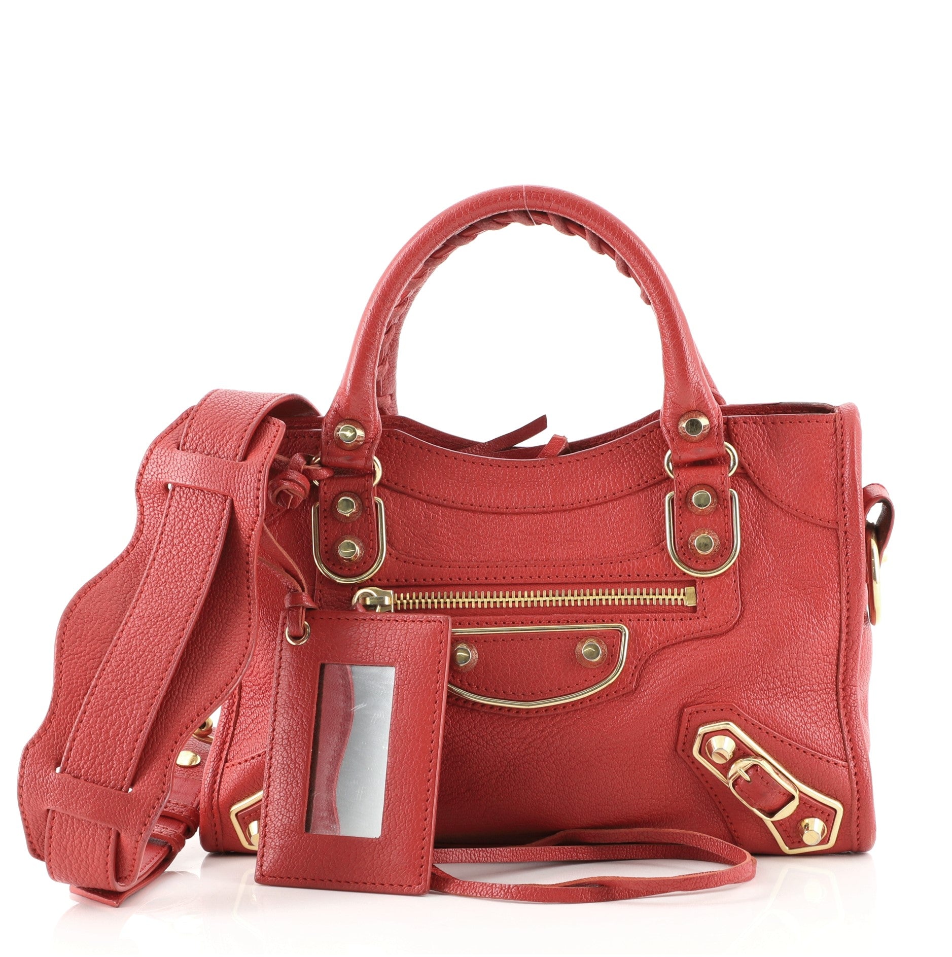 City Classic Metallic Edge Bag Leather Mini