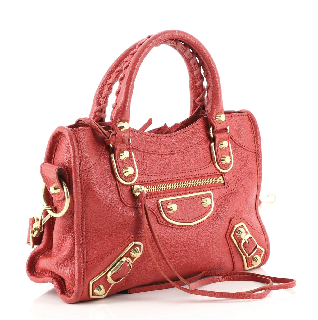 City Classic Metallic Edge Bag Leather Mini