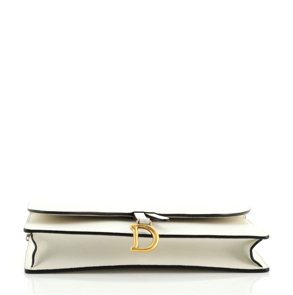 Saddle Chain Clutch Leather