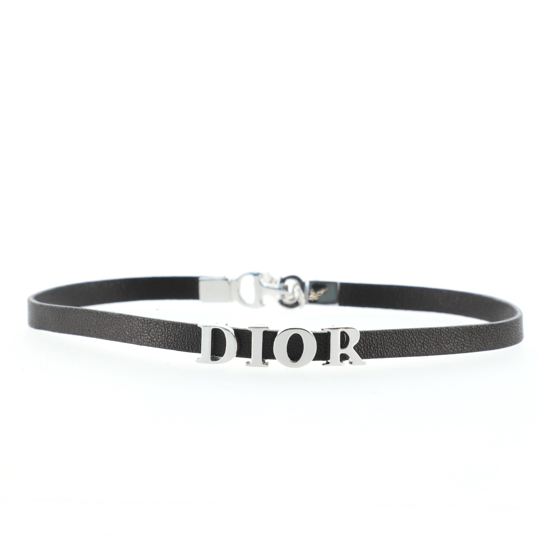 Dior Choker Necklace Leather and Metal