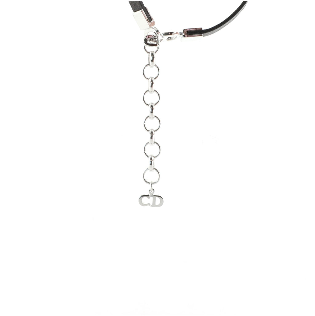 Dior Choker Necklace Leather and Metal
