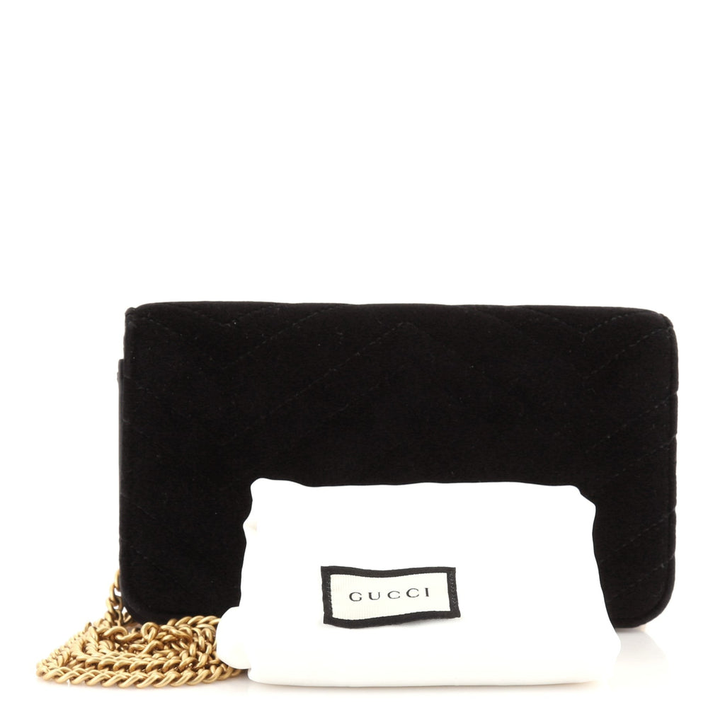 GG Marmont Chain Flap Bag Matelasse Velvet Mini