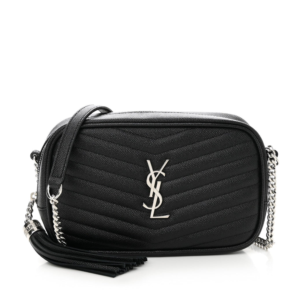 Grain De Poudre Matelasse Monogram Mini Lou Camera Bag Black
