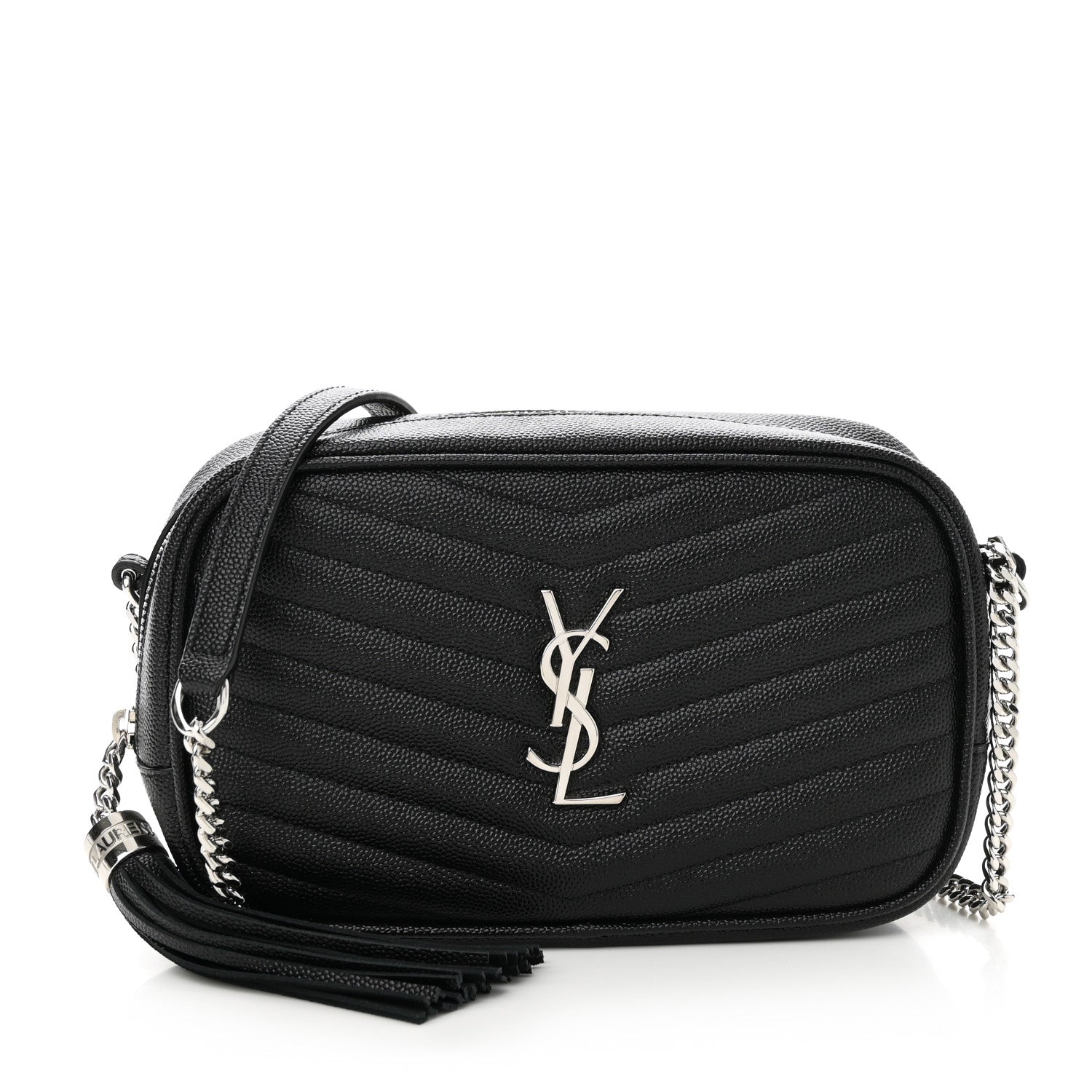 Grain De Poudre Matelasse Monogram Mini Lou Camera Bag Black