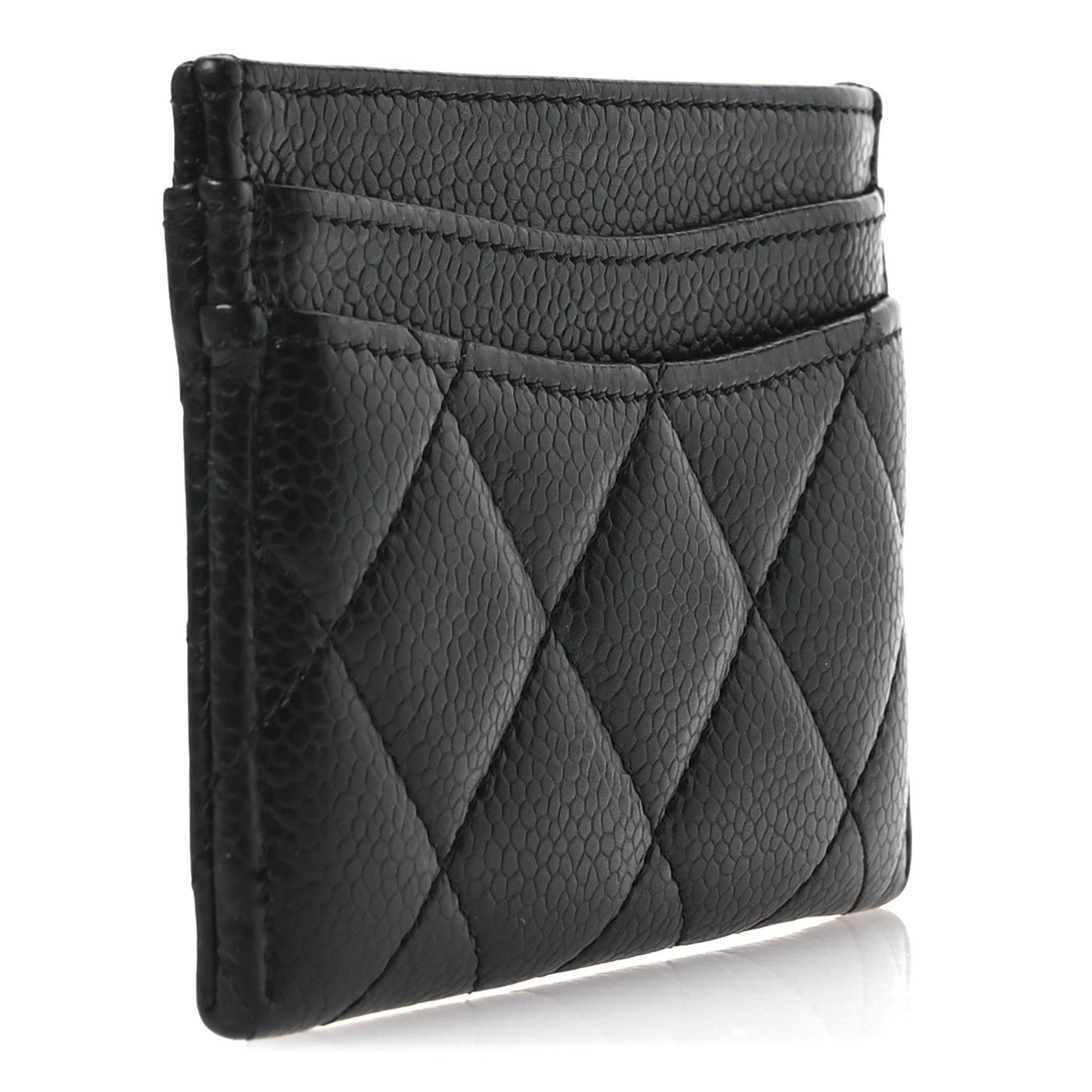 Caviar Quilted  Holder Black