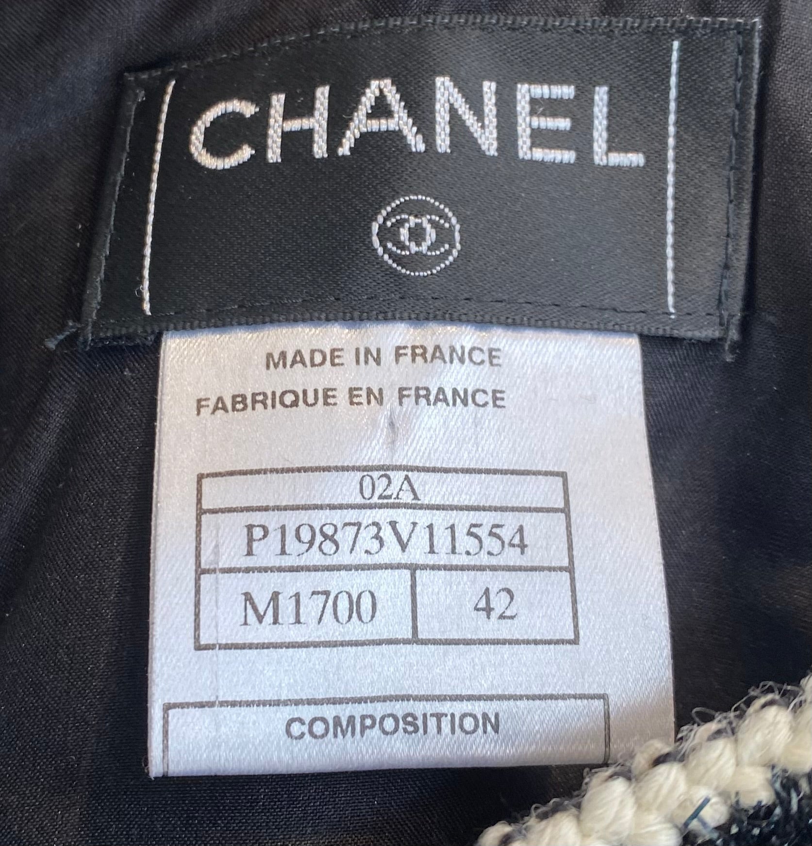 Chanel Wool Blend Stripe Skirt