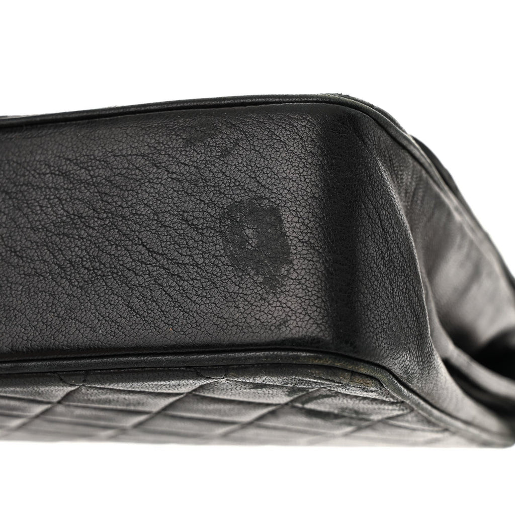 Lambskin Quilted Medium Single Flap Black