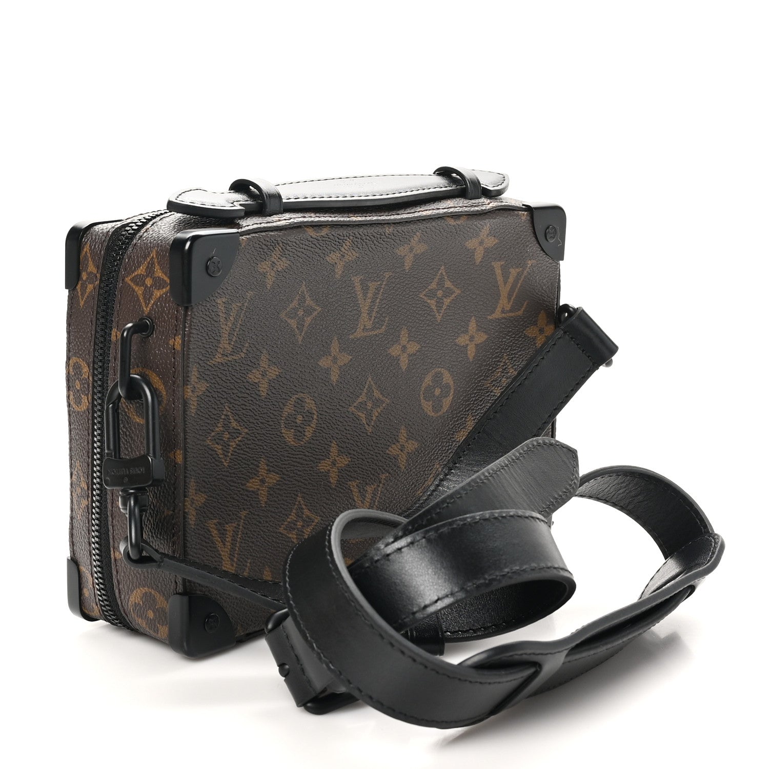 Monogram Macassar Handle Soft Trunk Black