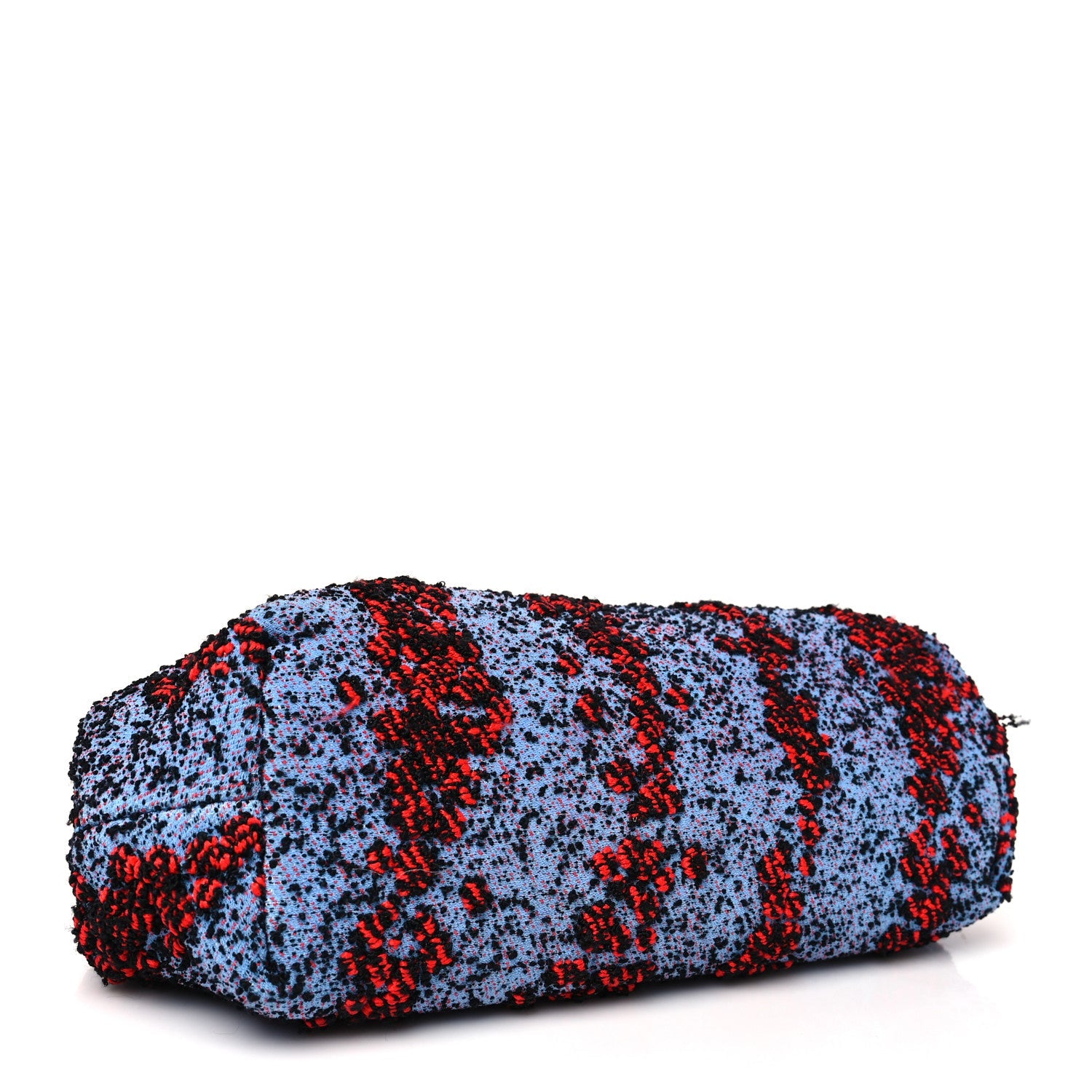 Textured Fabric Medium The Point Triangle Bag Red Blue