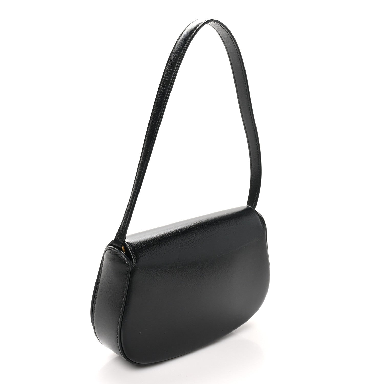 Box Calfskin Mini Voltaire Shoulder Bag Black