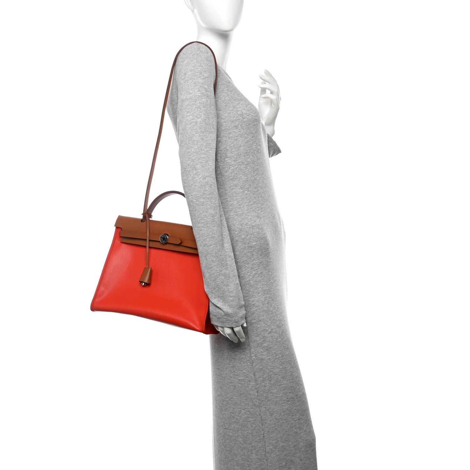 Toile H Berline Vache Hunter Herbag Zip 31 PM Orange Mecano Fauve