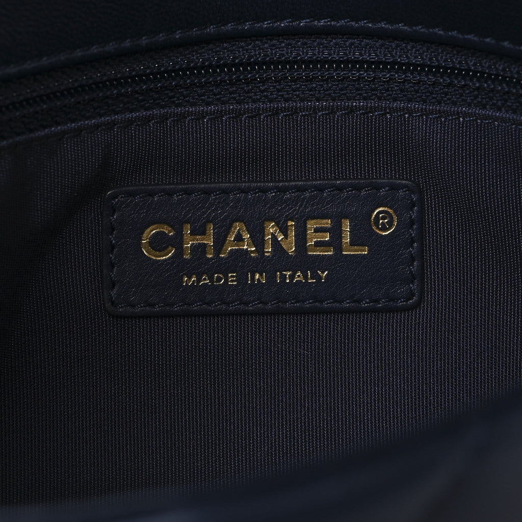 Lambskin Chevron Quilted Mini Chain Around Rectangular Flap Blue
