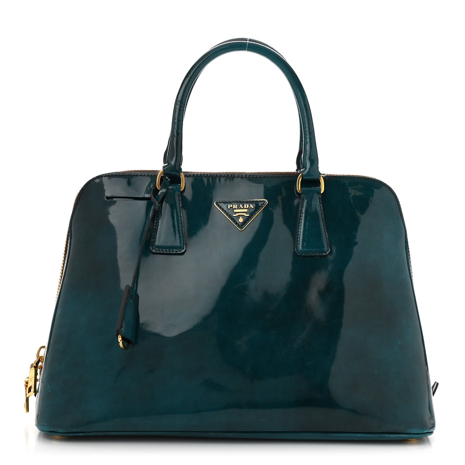 Spazzolato Medium Promenade Tote Pavone Fume