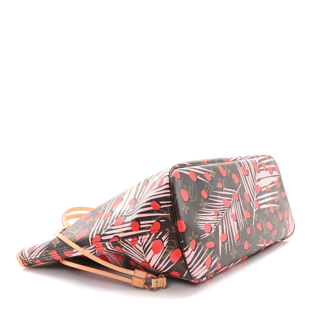 Monogram Jungle Dots Neo Neverfull MM Sugar Pink Poppy