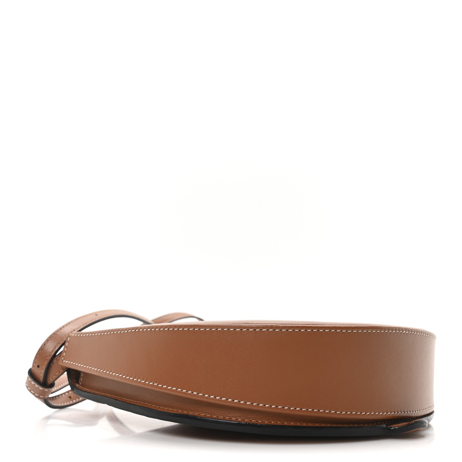 Soft Calfskin Heel Saddle Bag Tan