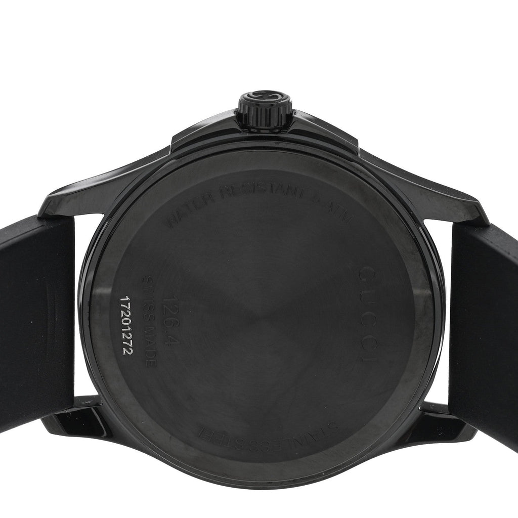 PVD Stainless Steel Rubber 38mm G-Timeless REAL Quartz Watch Black