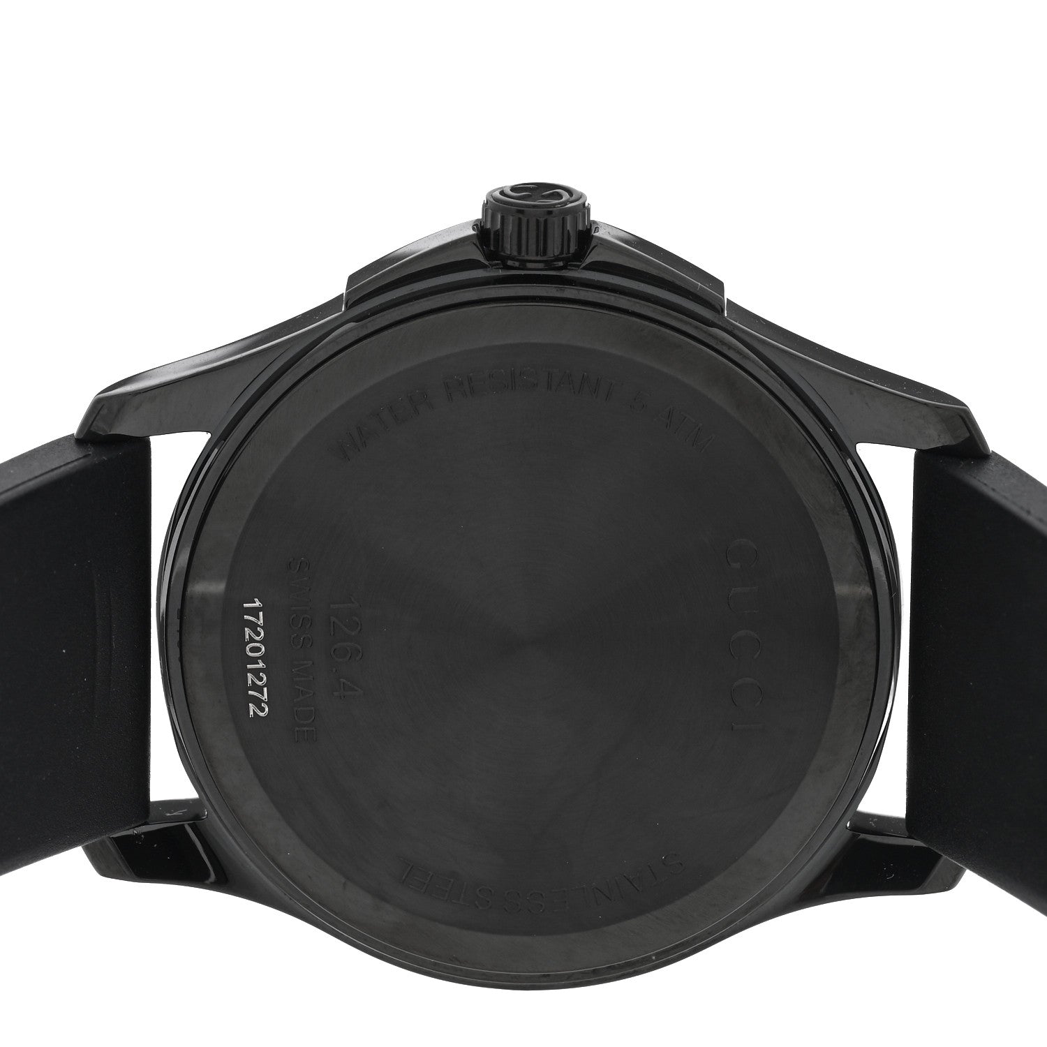 PVD Stainless Steel Rubber 38mm G-Timeless REAL Quartz Watch Black