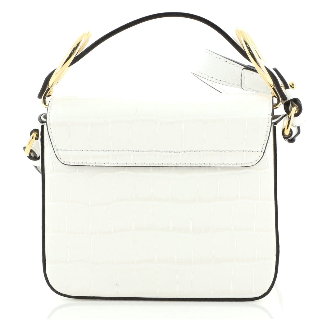 C Crossbody Bag Crocodile Embossed Leather Mini
