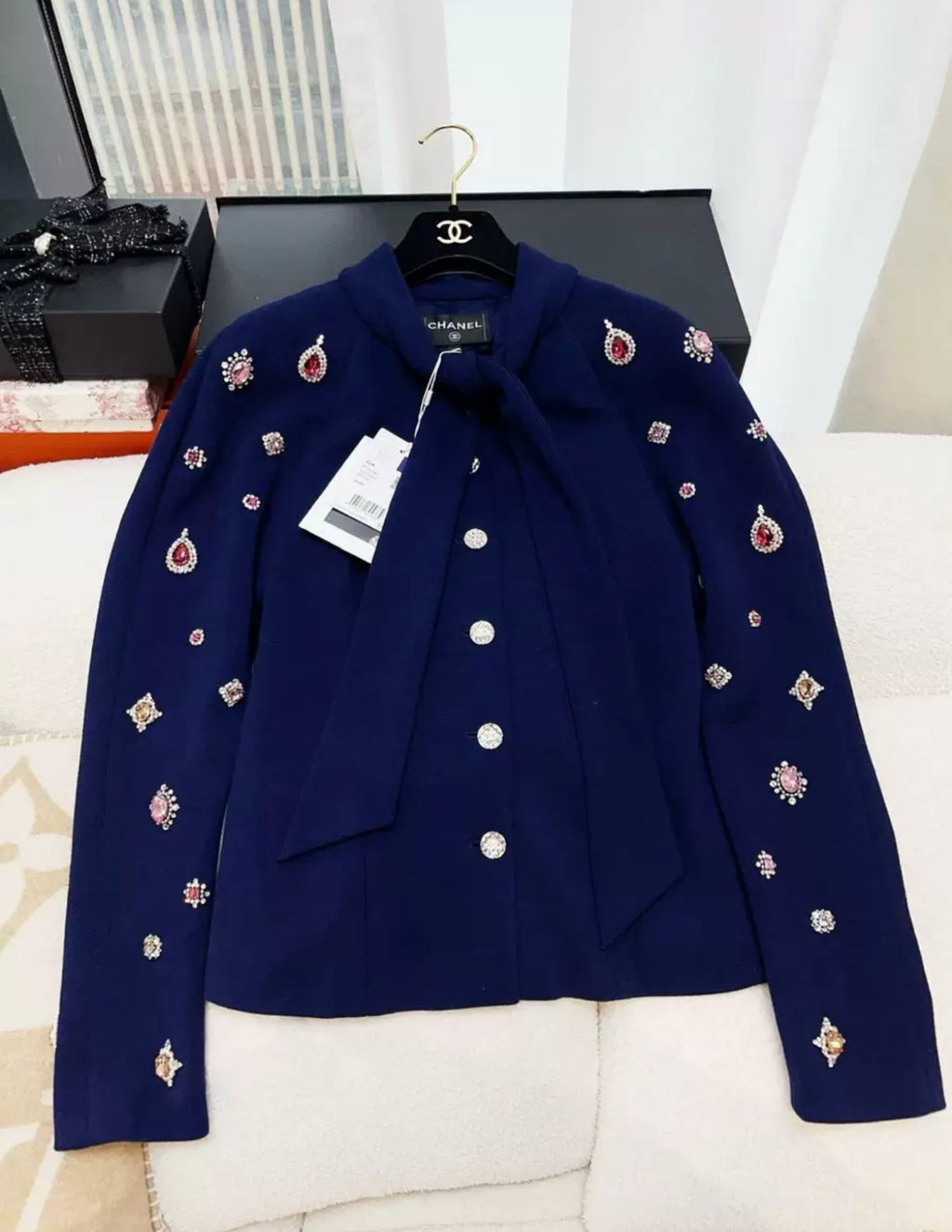 Chanel 22A Navy Blue Jacket