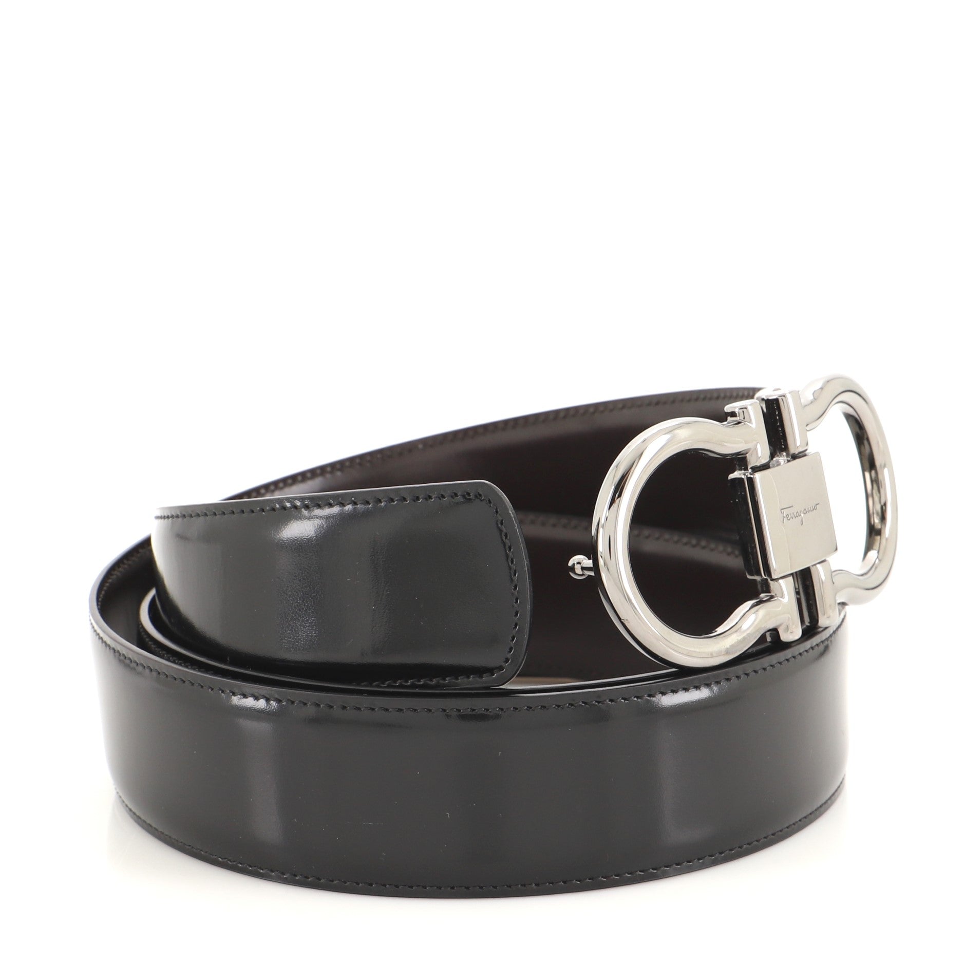 Gancini Belt Leather Wide 105