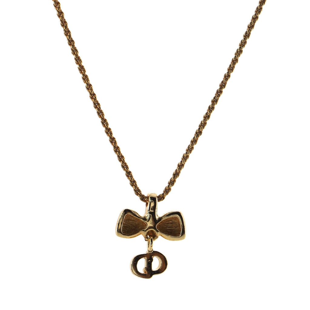 Vintage Dangling CD Ribbon Pendant Necklace Metal