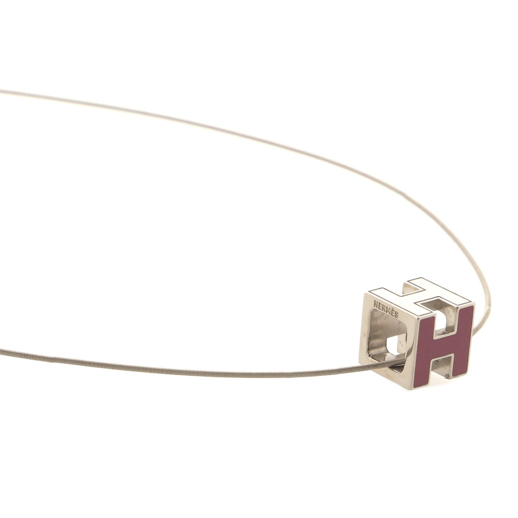 Cage d'H Pendant Necklace Metal with Enamel
