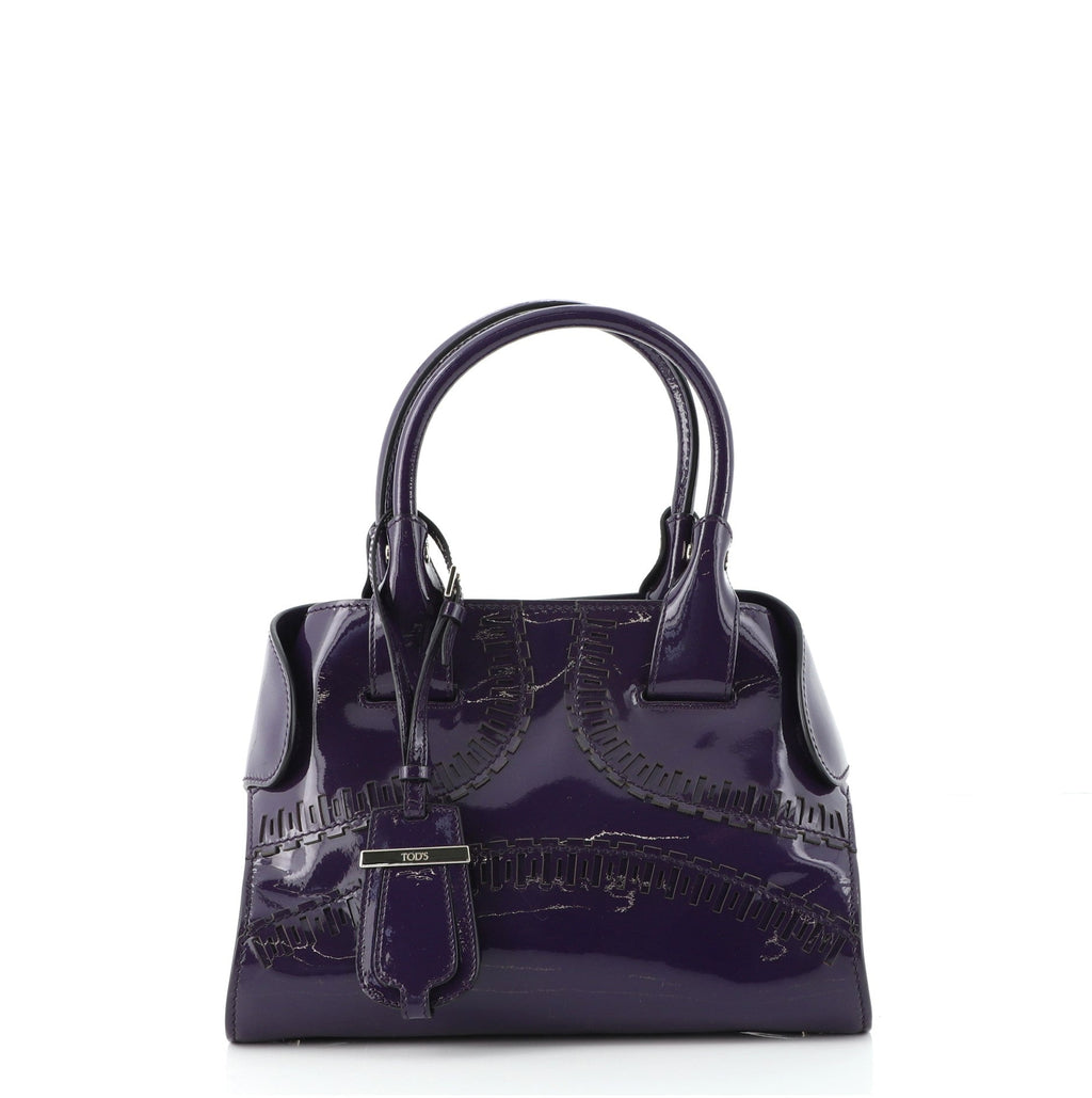 Cape Satchel Whipstitch Patent Mini