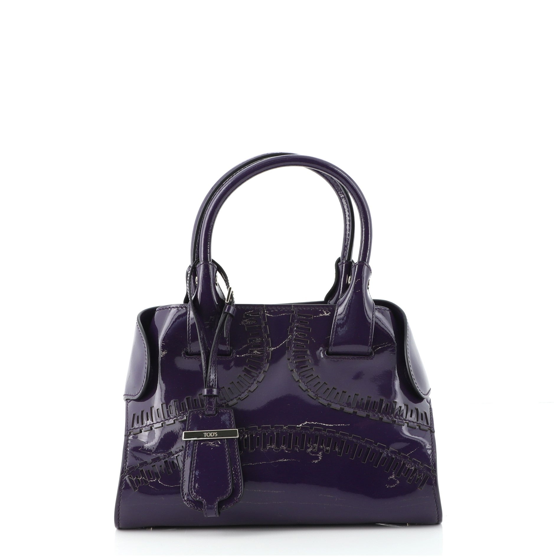 Cape Satchel Whipstitch Patent Mini