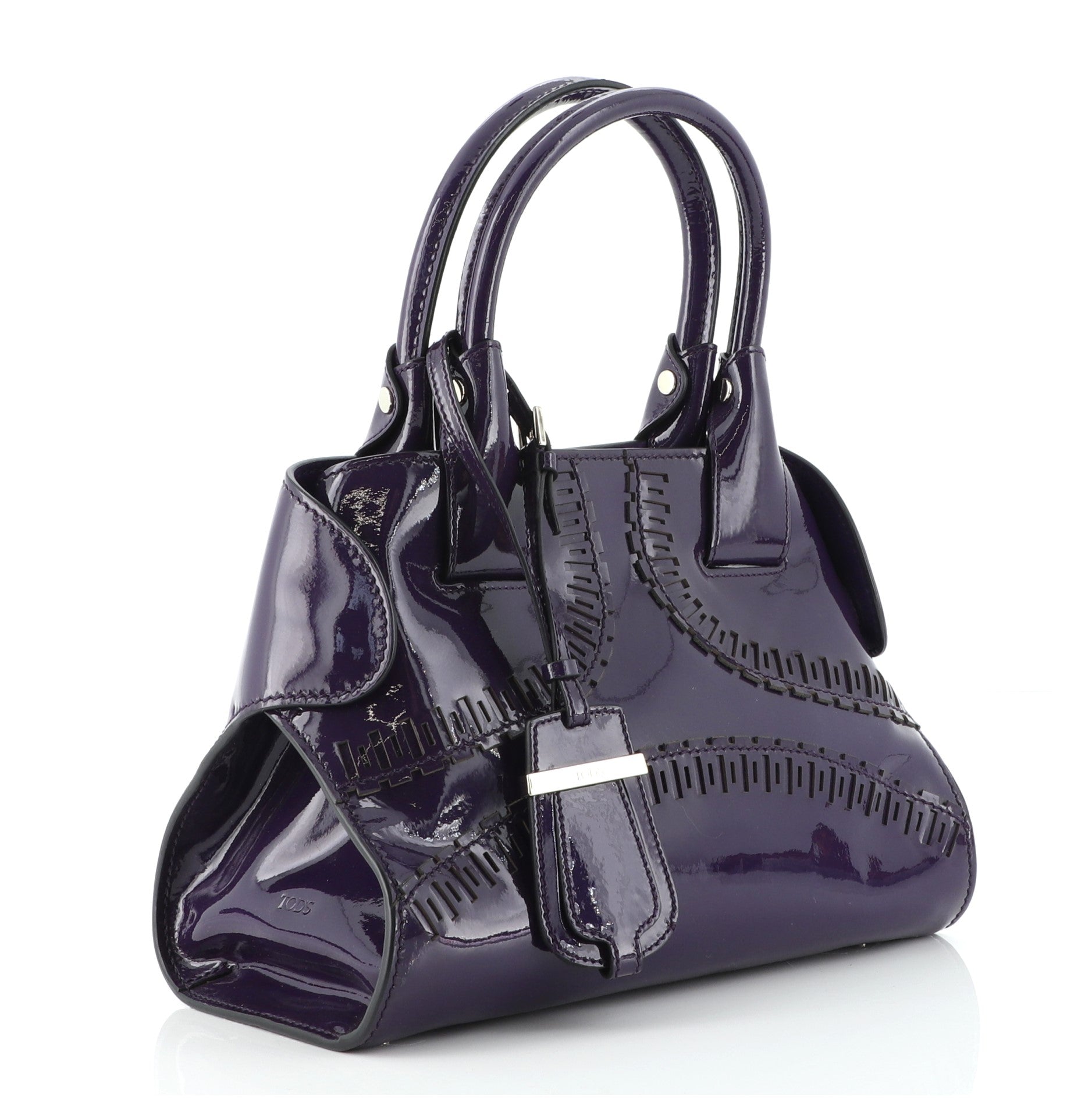 Cape Satchel Whipstitch Patent Mini